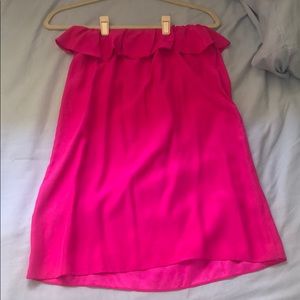 Hoy pink strapless dress